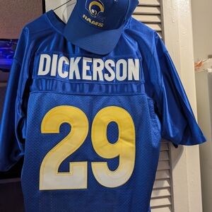 Blue Rams Jersey and Cap Set